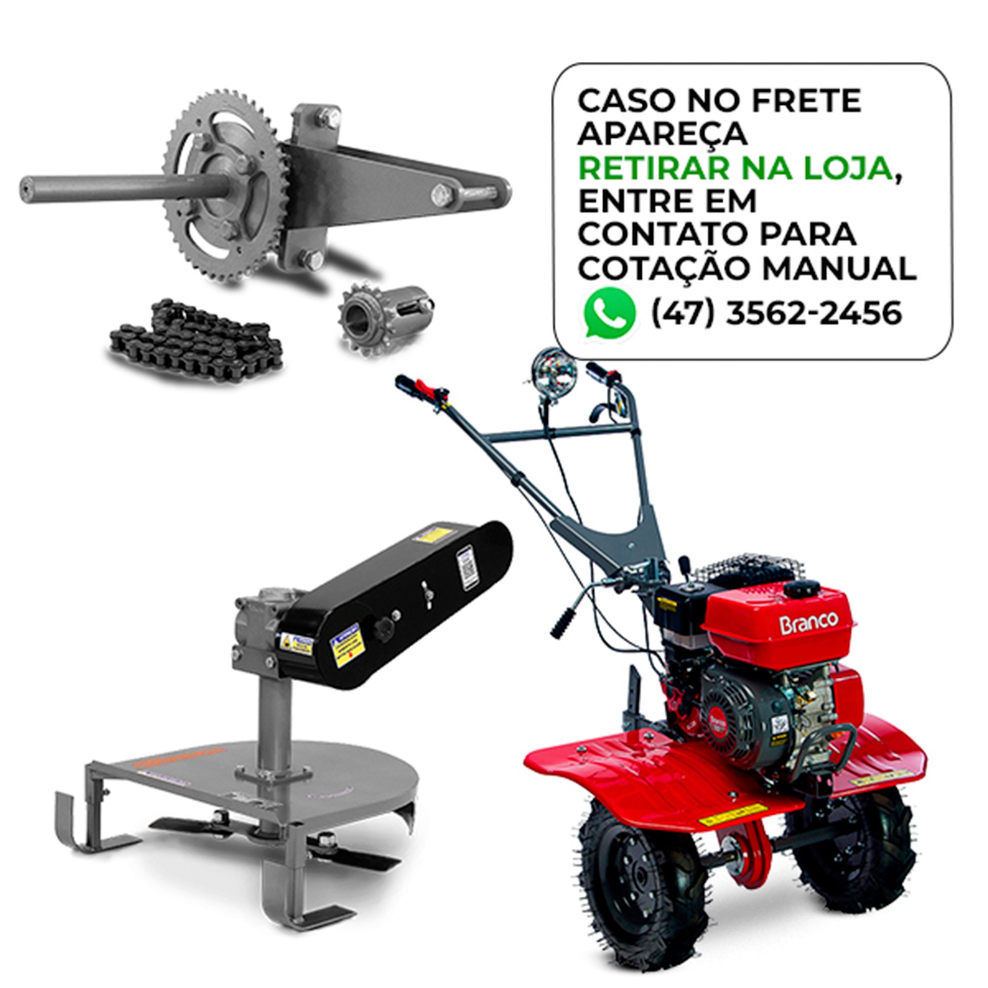 Combo Roçadeira RF500 + Redutor de Velocidade RVM + Motocultivador