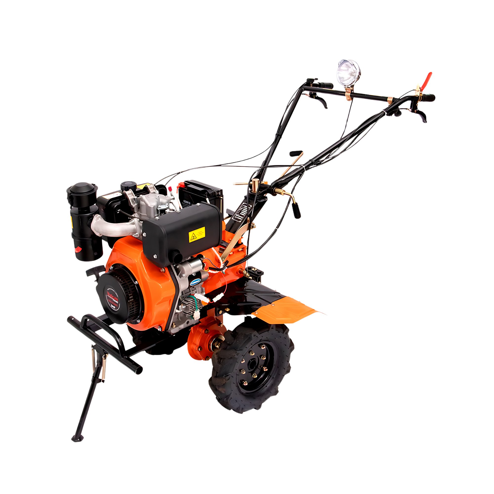 こうこう Motocultivador a Diesel 406cc 9HP com Lâminas Cultivadoras