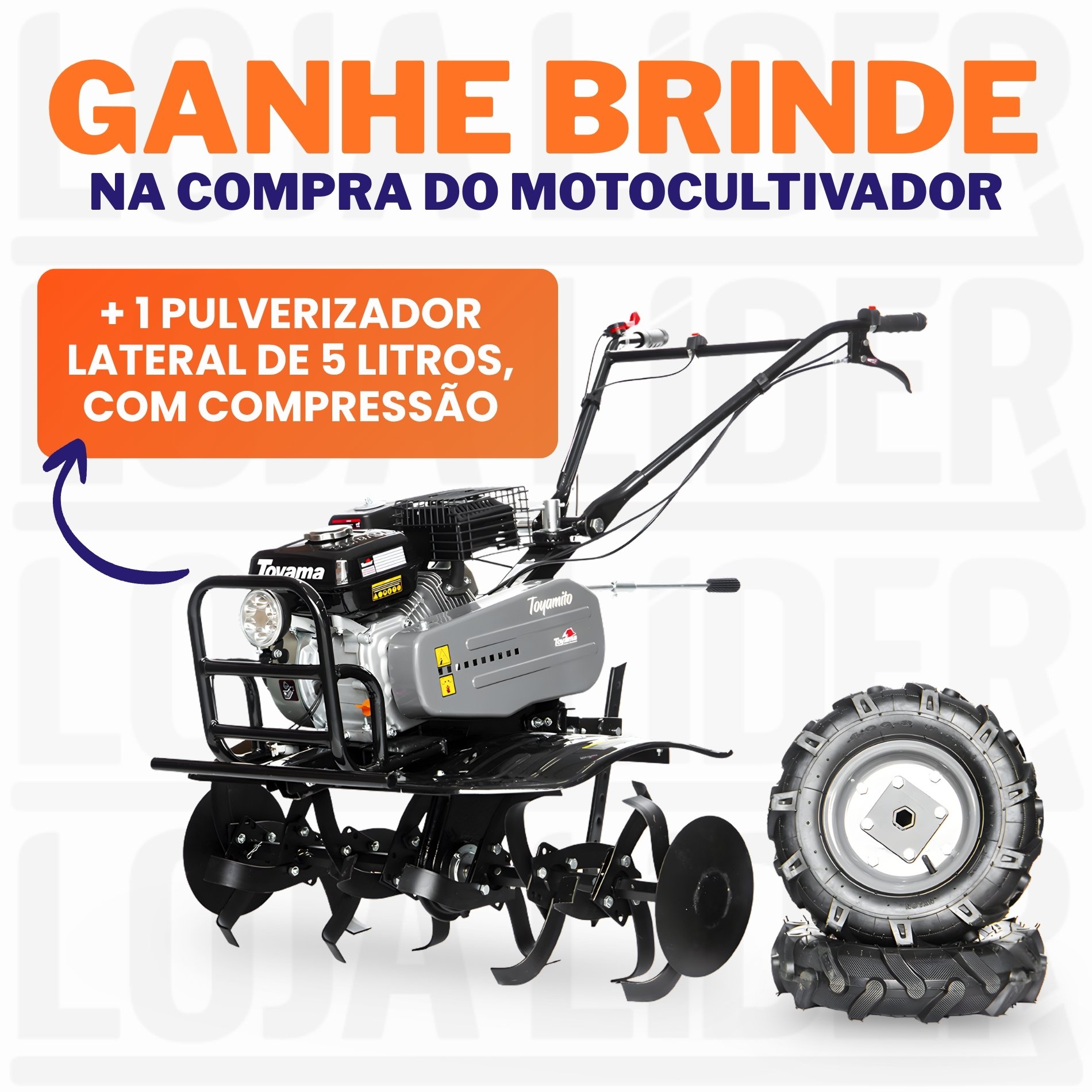 Motocultivador a Gasolina TT90R-XP-U 7 HP Refrigerado a Ar