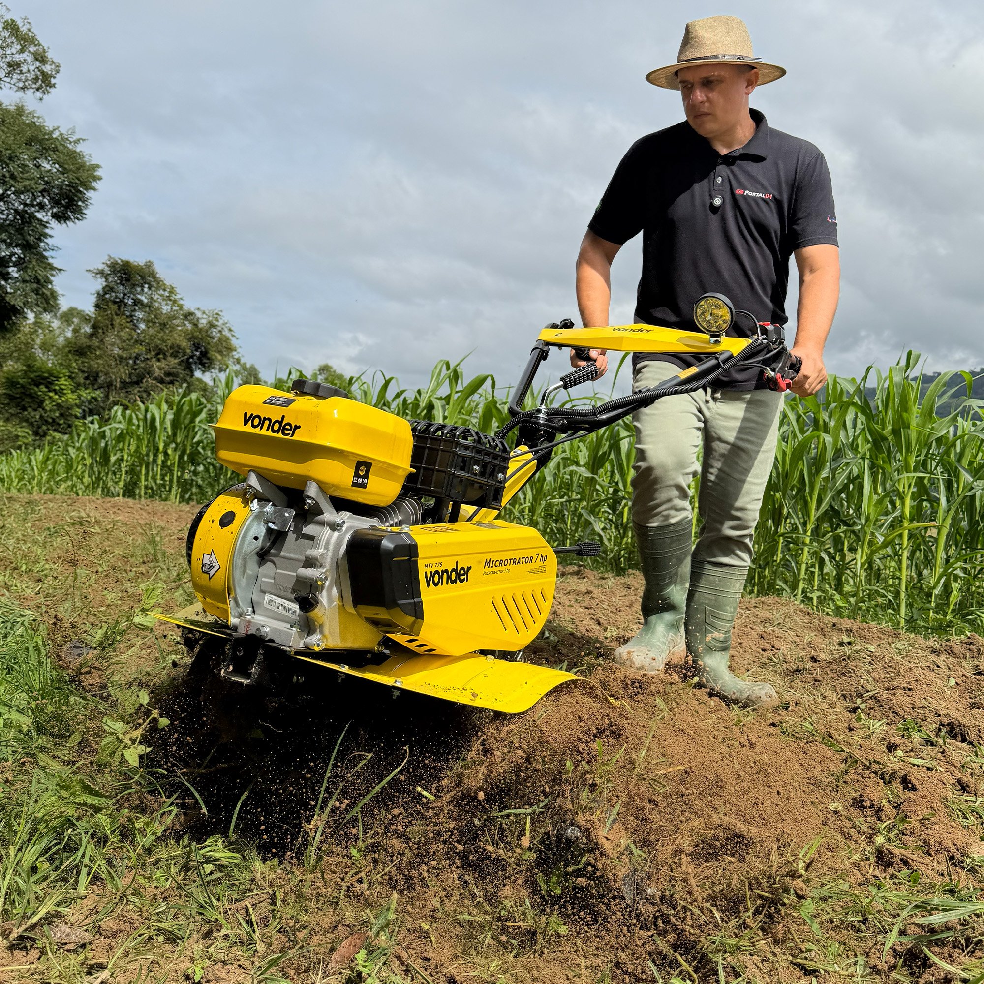 Motocultivador a gasolina 7 hp MTV 775 Vonder